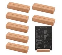 Support Photo en Bois - 8 Pcs, Naturel Porte Carte Place Setting, Décoration Table Étiquette