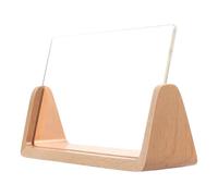 Support photo en bois - Accessoire de bureau moderne - Cadre photo minimaliste avec panneau en acrylique transparent - Pendentifs décoratifs polyvalents - Décoration d'intérieur pour la maison et le