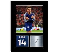 Support photo imprimé et dédicacé du joueur de football Desire Doue 2024-2025 Format A4