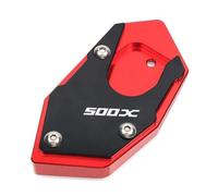 Support Pied Béquille De Moto pour H&Onda pour CB500X pour CB500F Extension De Béquille Latérale, Plaque De Support, Agrandissement De La Base D'extension Latérale Plaque(Rouge 2)