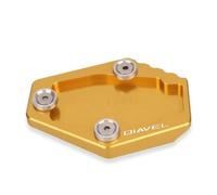 Support Pied Béquille Latérale Élargie Moto pour Ducati Diavel 1260 2019-2022 Extension De Béquille Latérale, Support Stationnement, Patin Antidérapant D'extension Latérale Plaque(Or)