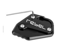 Support Pied Béquille Latérale pour Moto pour H&Onda Rebel CMX1100 2021-2024 Extension De Béquille Latérale, Plaque De Support Élargie D'extension Latérale Plaque(Noir 1)