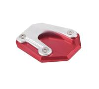 Support Pied Béquille Latérale pour Moto pour Suzuki V-Strom 650 V-Strom 650XT DL650 Extension De Béquille, Plaque De Support, Repose-Pieds Élargi D'extension Latérale Plaque(Rouge)