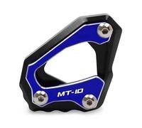 Support Pied Béquille Latérale pour Moto pour Y&amaha MT-10 FZ-10 R1M 2015-2023 Extension De Béquille, Plaque De Support, Coussinet D'extension Latérale Plaque(BLEU1)