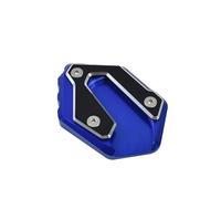 Support Pied Béquille Latérale pour Moto pour Y&amaha MT07, FZ09, XSR700 2014-2024 Extension De Béquille, Support Et Coussin De Stationnement D'extension Latérale Plaque(Bleu)