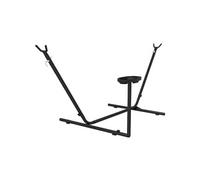 Outsunny, Pied de hamac avec porte-gobelet, métal époxy noir, 305×129×109 cm, 150 kg, sans hamac