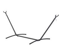 Outsunny Support pied de hamac métal époxy noir Hauteur réglable 6 niveaux 2,80×1,17×1,10 m