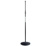 Support Pied de Microphone Mic Base Ronde Lourde Métal Robuste Hauteur Reglable