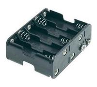 Support pile 10x R6 (AA) Goobay 12460 raccord par bouton-poussoir (L x l x h) 77 x 60 x 32 mm Noir G