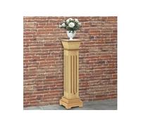 Support pilier carré à plantes Bois clair 17x17x66 cm MDF