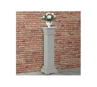 Support Pilier Classique Carré pour Plantes Couloir Terrasse Chambre à Coucher Lieu du Mariage Extérieur Gris 17x17x66 cm MDF