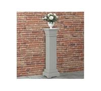 vidaXL Support pilier classique carré pour plantes Gris 17x17x66cm MDF