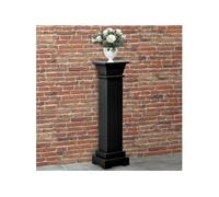 Support pilier classique carré pour plantes Noir 17x17x66cm MDF