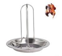 Support Pilons de Poulet Pliable Camping Outdoor | Acier carboné épais, stable 17cm, cuisson retournement, idéal four et gril, hygiénique