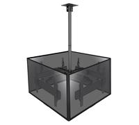Kimex Support plafond pour 4 écrans TV 32–65" Hauteur réglable 86–325 cm