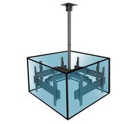 Support plafond pour 4 écrans TV 32"-65" Hauteur réglable 86-325cm