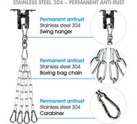 Support Plafond Pour Sac De Frappe Avec Chaîne Pivotant À 360° Pour Muay Thai, Mma - Equipement D'entraînement - Facile À Utiliser, Convient À La Plupart Des Plafonds
