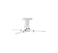 Meliconi - Support Plafond Blanc Pro 100 pour vidéoprojecteur - Rotation à 360° - Inclinaison à 45° - Poids Maximum supporté : 15kg