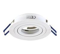 Support Plafond Rond Blanc Orientable Ø92 Mm. Miidex Lighting. blanc G