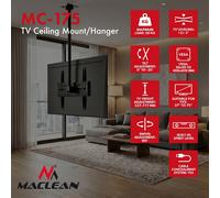 Support Plafond TV Maclean MC-175 37-75" VESA 400x400 Charge 50kg