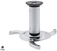 Support plafond vidéoprojecteur Maclean MC-515 Hauteur de 8 à 17cm 10kg max (Argent)