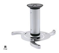 Support plafond vidéoprojecteur Maclean MC-515 Hauteur de 8 à 17cm 10kg max (Argent)