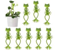 Support Plante Grenouille, Lot De 8 Supports De Plantes Grenouille En Plastique Vert, Clips pour Plantes Grimpantes, Pinces à Plante, pour Pot, Parterre, Décoration Jardin Intérieur et Extérieur