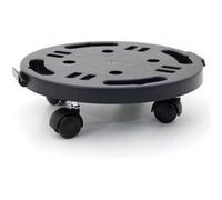 Support Plante Rond 30x7cm - Plateau à Roulettes Porte Pot de Fleurs Charge Lourde 170kg - Polypropylène antichoc Art Plast Noir G