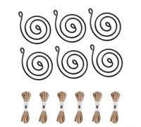 Support Plante Suspendu Fer avec Corde pour jute Réglable 5.4cm 9.5cm | Iron Frame, Adjustable pour jute Rope, Soilless Design, Space-saving, pour ideal For Home Office Decor, Easy Install