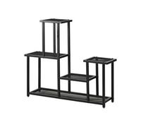 Support plantes 4 niveaux 5 étagères petites mailles métal noir