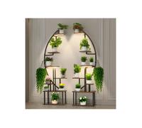 Support Plantes Intérieur avec Lampe de Croissance Lot de 2 Étagère Porte Plantes 7 Niveaux Métal 166 5 cm 3 Réglages