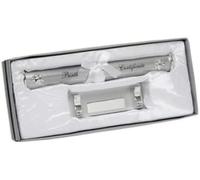 Support plaqué argent pour certificat de naissance et cadeau de baptême