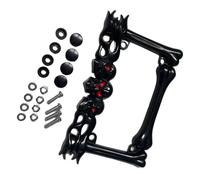 Support Plaque Cadre de Plaque d'immatriculation de Moto 3D en Forme de tête de Mort, Support de Plaque d'immatriculation, pièce de Moto(Black)