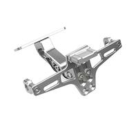 Support Plaque D'immatriculation Arrière pour Ninja 250R 300 400 650 1000 Z400 Z650 Z800 Z900 Z1000 SX ZX6R ZX9R ZX12R ER6N/F OTBEHUWJ(Argent)