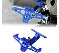 Support Plaque D'immatriculation Moto pour Kawasaki Z900 RS SE, Réglable Universelle Alliage D'aluminium Motos Support de Plaque Accessoires,Blue