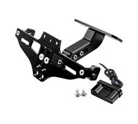 Support Plaque d'immatriculation pour BMW C650 Sport C650GT 2011 2012 2013 2014 2015 2016 2017 2018 Kit éliminateur d’Ailes Net pour Arrière Moto Support Plaque d’immatriculation(Noir)