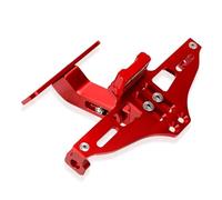 Support Plaque d'immatriculation pour X-ADV XADV750 XADV 750 2017 2018 2019 2020 2021 2022 2023 Porte-Plaque Arrière À Queue Réglable pour Moto(Red)