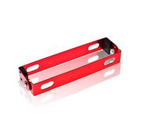 Support Plaque D'immatriculation Support De Cadre Plaque D'immatriculation Moto Réglable, 7 Couleurs Universelles(Rouge)