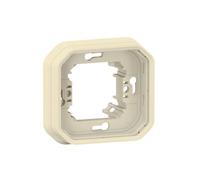 plaque d'encastrement - 1 poste - beige - legrand plexo 069890l