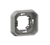 Support plaque encastré 1 poste Plexo gris (069681L)