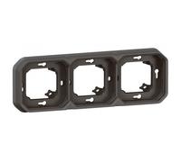Legrand Plaque d'encastrement Plexo 069608L – 3 postes étanche, horizontal/vertical, anthracite