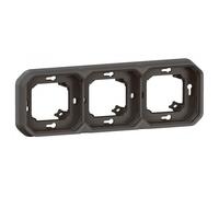 plaque d'encastrement - 3 postes - horizontal ou vertical - anthracite - legrand plexo 069608l