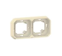 Legrand Plaque d'encastrement Plexo 069853L 2 postes horizontal ou vertical Beige