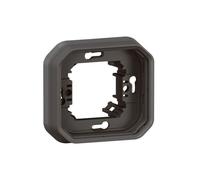 Support plaque étanche pour montage encastré 1 poste Plexo - anthracite - 069606L - Legrand
