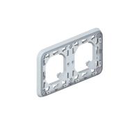 Support plaque étanche 2 postes horizontaux Plexo composable IP55 - gris - 69683 - Legrand