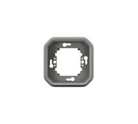 plaque d'encastrement - 1 poste - gris - legrand plexo 069681l
