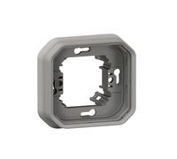 plaque d'encastrement - 1 poste - gris - legrand plexo 069681l