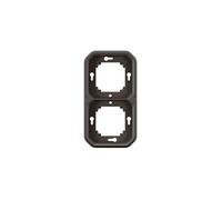 plaque d'encastrement - 2 postes - horizontal ou vertical - anthracite - legrand plexo 069607l