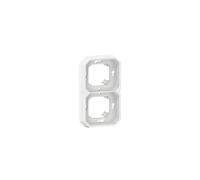 Support plaque étanche pour montage encastré 2 postes horizontaux ou verticaux Plexo - blanc - 069694L - Legrand