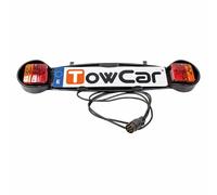 Support plaque immatriculation avec rampe feux prise 7 broches idéal pour porte vélo coffre Peruzzo Noir TU